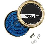 DARTMOOR Core Chaîne 3/32 et 1/8 Single Speed pour Fixie, Fixed Gear, BMX, DART777, Bleu, 1/2" x 3/32" (Narrow)