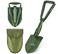 DARTMOOR Mini Pelle de Camping Pliante Multifonctionnelle 46cm Pelle de Survie Portable avec Tranchant de Scie pour Creuser Sac à Dos Jardinage Randonnée, Vert