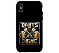 Darts and Beer That's Why I'm Here Funny Dart Player Lover Coque pour iPhone X/XS