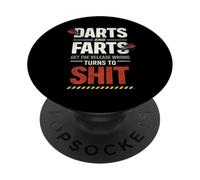 Darts and Farts Get The Release Wrong and Funny Darts PopSockets PopGrip Adhésif