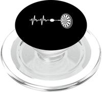 Darts Heartbeat EKG Line Cible de fléchettes PopSockets PopGrip pour MagSafe