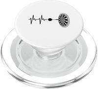 Darts Heartbeat EKG Line Cible de fléchettes PopSockets PopGrip pour MagSafe