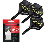 Darts Luke Littler Ailettes et Système d'arbre,No.2/No.6Pack de 3 Ailettes Kflex All in One,The Nuke Player Edition Accessoires de FléchettesFléchettes K-Flex Court/Intermédiaire/Moyen.[N96]