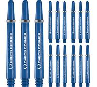 Darts S0742 Tiges | 5 Jeux de fléchettes d'angle en Nylon résistant avec Anneau en Acier, Taille M, Bleu