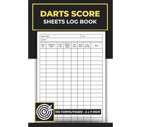 Darts Score Sheets Log Book: Darts Game Score Cards | Darts Competition Scorebook | Dart Match Scoring Record Journal | 100 Pages