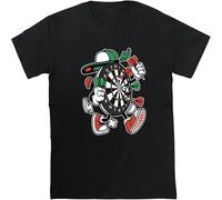 Darts T Shirt Top Tee Funny Cartoon Great Gift Sports Fans Mens 100% Cotton Black 3XL