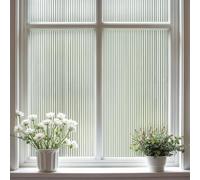 DARUITE Fensterfolie Blickdicht Selbstklebend Rillen-Glas Sichtschutzfolie Fenster Anti UV Dekofolie Wiederverwendbar Statisch Haftend Klebefolie für Zuhause Büro 90 x 200cm