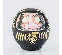 Daruma, Amulette Japonaise en Papier mâché, 12 cm Taille 2 (Noir)