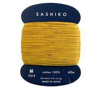 Daruma Yokota Sashiko Fil simple panaché Marron doré 40 m