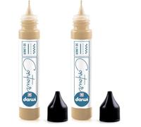 Darwi - DA0690030050C - Un Contour - Flacon Applicateur de Peinture sur Verre - Contours en Relief avec Embout Applicateur - Coloris Or - 30 ML GLASS (Lot de 2)