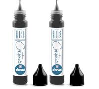 Darwi - DA0690030100C - Un Contour - Flacon Applicateur de Peinture sur Verre - Contours en Relief avec Embout Applicateur - Coloris Noir - 30 ML GLASS (Lot de 2)