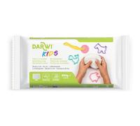 DARWI - DA0850500000C - Un Pain de Pâte à Modeler Naturelle Malléable facilement par les Enfants - séchage à l'air libre - Couleur Blanche - 500G - Prête à l'emploi - Autodurcissante - DARWI KIDS 500G