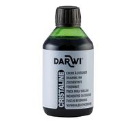 DARWI - DA2300250611C - Un flacon d'Encre à Dessiner transparente et lumineuse - Pour Enfants - Coloris Vert prairie - 250 ML - DARWI CRISTALINE - Aquarellable après séchage