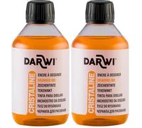 DARWI - DA2300250700C - Un flacon d'Encre à Dessiner transparente et lumineuse - Pour Enfants - Coloris Jaune - 250 ML - DARWI CRISTALINE - Aquarellable après séchage (Lot de 2)