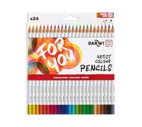Darwi For You DF2100024K01C - Boîte de 24 crayons de couleur classiques