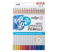 Darwi For You DF2200036K01C - Boîte de 36 crayons de couleur aquarellables