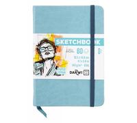 Darwi For You DF80010150008C Sketchbook Bleu Pâle A6 140g 80 Feuilles Blanc