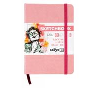 Darwi For You DF80010150009C Sketchbook Rose Pâle A6 140g 80 Feuilles Blanc