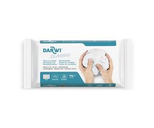 DARWI Pain de 1 kg de pâte auto-durcissante CLASSIC blanche - Blanc