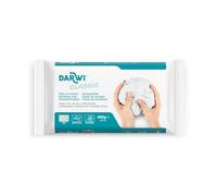 Darwi - Un Pain de Pâte à Modeler 250G Blanche - Malléable - séchage à l'air Libre - Couleur Blanche - Prête à l'emploi - Autodurcissante - pour Enfants et Adultes Classic - DA0800250000C