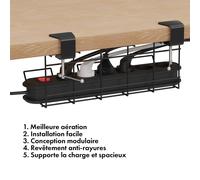 Darwin chemin de câbles pour multiprise avec pince de fixation pour bureaux