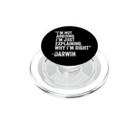 Darwin Citation drôle d'anniversaire personnalisé Idée de nom ingénieur PopSockets PopGrip pour MagSafe