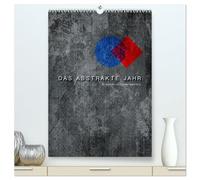 Das Abstrakte Jahr (hochwertiger Premium Wandkalender 2026 DIN A2 hoch), Kunstdruck in Hochglanz: Abstrakte Werke von Edmund Nägele F.R.P.S.