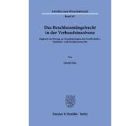 Das Beschlussmängelrecht In Der Verbandsinsolvenz