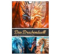 Das Drachenduell (Wandkalender 2026 DIN A4 hoch), CALVENDO Monatskalender: Der Kampf um den Thron ist ein Wettkampf, in dem die Drachen ihre Kräfte in Duellen unter Beweis stellen müssen.