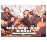 Das ganz normale Leben der Nordmänner (Wandkalender 2026 DIN A3 quer), CALVENDO Monatskalender: Comic-Krieger: Manga Mythologie