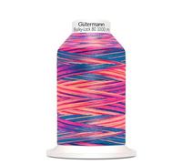 Das hüpfende Komma Gütermann Bulky-Lock 9814 Fil de gonflage multicolore n° 80 Rose fluo/bleu roi 1000 m