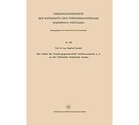 Das Institut Der Forschungsgemeinschaft Verfahrenstechnik E. V. An Der Technischen Hochschule Aachen