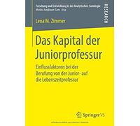 Das Kapital Der Juniorprofessur