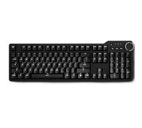 Das Keyboard 6 Clavier Mécanique Filaire Professionnel Rétroéclairé,Commutateurs Tactile Cherry MX Bleu, Touches Brillantes, Hub USB C 2 ports, Commandes Médias, Bouton de volume, NKRO
