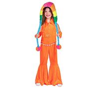 Das Kostümland Costume disco hippie fille - Orange fluo (128)
