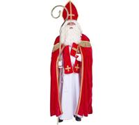 Das Kostümland Saint Bishop Saint Nicolas Costume pour Homme - Rouge Blanc - Ensemble pour Le marché de Noël de la Nativité