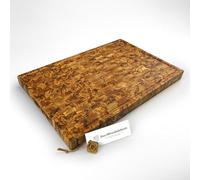 DAS OLIVENHOLZBRETT® / Planche à découper exclusive en bois d'olivier avec rainure à jus / planche en bois d'olivier massif / rectangulaire (60 cm x 41 cm x 4,5 cm)