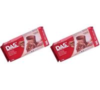 DAS pâte à modeler 500 grammes Couleur terre cuite (Lot de 2)