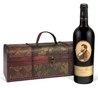 Das perfekte Weingeschenk: Baron Philippe de Rothschild 'Baron Henri' A.O.C. Medoc (0.75 l) in edler Holz-Box-Vintage, Bordeaux, Holzkiste, Frankreich, Kenner, Experte