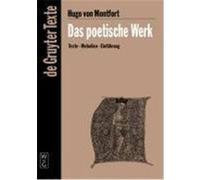 Das poetische Werk Hugo von Montfort (Auteur)