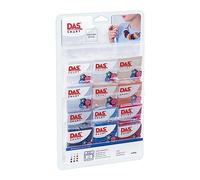 DAS Smart - Pâte polymère à cuire au four - Assortiment tons chauds / froids 12 x 28.5g