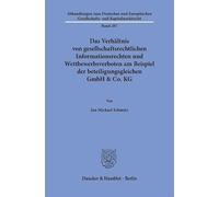 Das Verhältnis von gesellschaftsrechtlichen Informationsrechten und Wettbewerbsverboten am Beispiel der beteiligungsgleichen GmbH & Co. KG