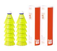 Dasbsug 6/12 volants de badminton en nylon pour entraînement de compétition extérieur coupe-vent pour un volant léger durable et stable en intérieur et