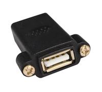 Dasbsug Adaptateur coupleur d'extension USB 2.0 femelle vers femelle avec trous de montage sur panneau pour carte mère de bureau Extension facile USB