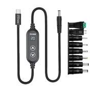 Dasbsug Alimentation USB C DC 5,5 mm 100 W avec 5 V/12 V/15 V/19 V/20 V Sortie multiple USB vers cordon d'alimentation directe 8 adaptateurs pour ordinateurs portables Tension Câble de charge