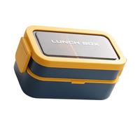 Dasbsug Boîte à déjeuner à double compartiment de style japonais unique, étanche, facile à utiliser, en polypropylène pour repas quotidiens, bentos japonais artistiques pour la préparation des repas