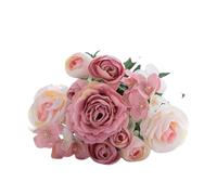 Dasbsug Bouquet de roses artificielles 7 fleurs artificielles - Décoration de mariage - Peu d'entretien - Décoration de mariage