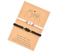 Dasbsug Bracelet d'amitié tressé avec nœud d'amour significatif et réglable, One Size, Comme décrit