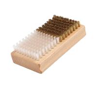 Dasbsug Brosse de cire de ski avec poils en laiton et nylon pour la préparation du snowboard et le polissage des bords de ski avec manche en bois