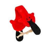 Dasbsug Cache-oreilles doux et chauds pour femmes, adolescentes, filles, adorables protecteurs en peluche pour l'extérieur, Rouge, taille unique